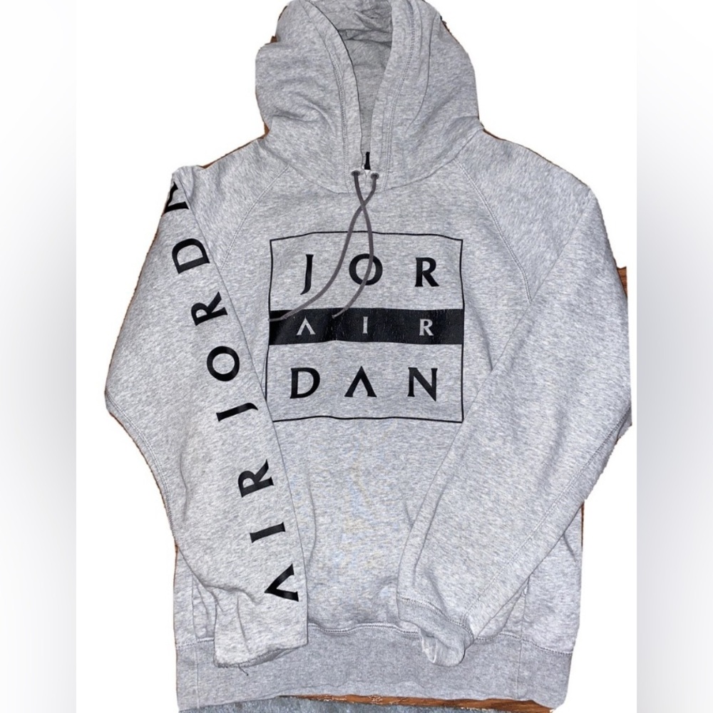 Jordan Gray Logo Hoodie-Large